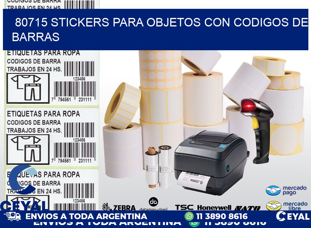 80715 STICKERS PARA OBJETOS CON CODIGOS DE BARRAS