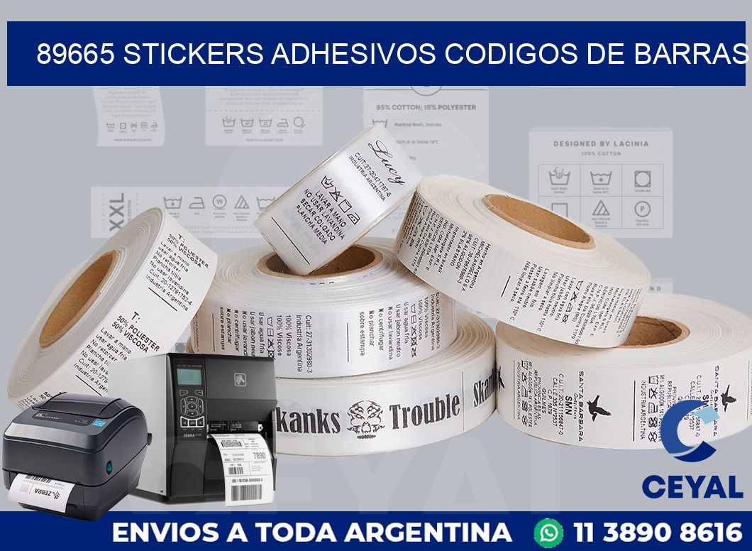 89665 stickers adhesivos codigos de barras