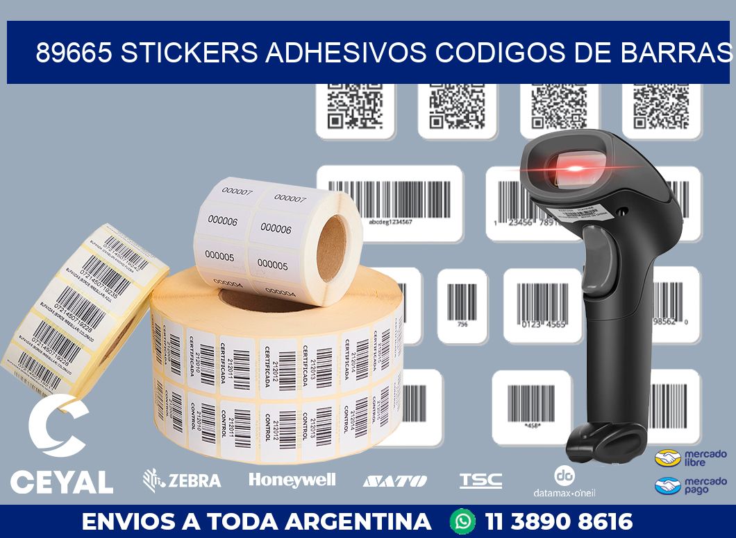 89665 stickers adhesivos codigos de barras
