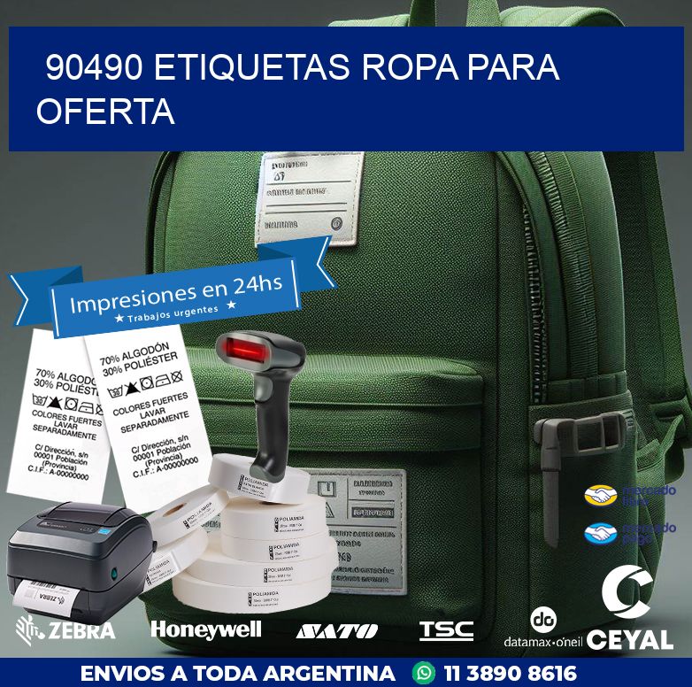 90490 ETIQUETAS ROPA PARA OFERTA
