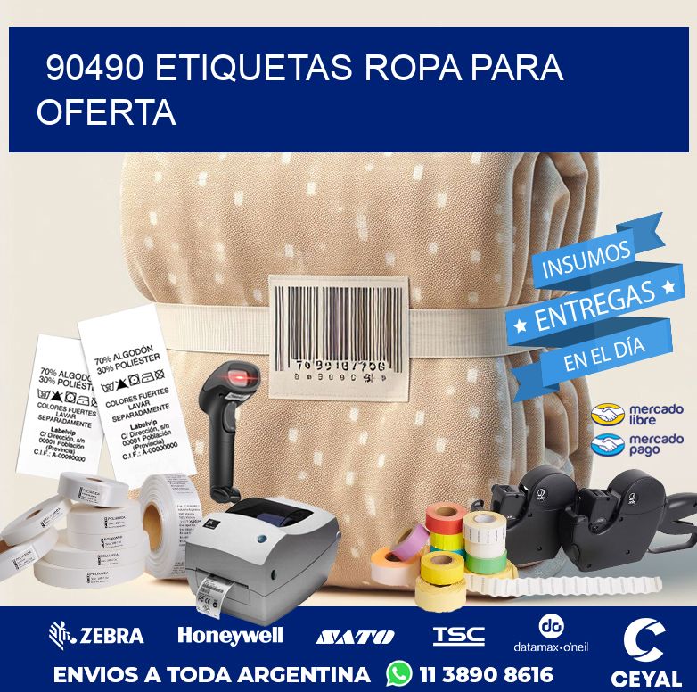90490 ETIQUETAS ROPA PARA OFERTA
