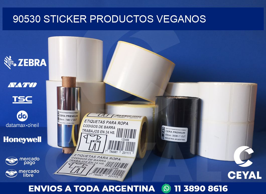 90530 STICKER PRODUCTOS VEGANOS