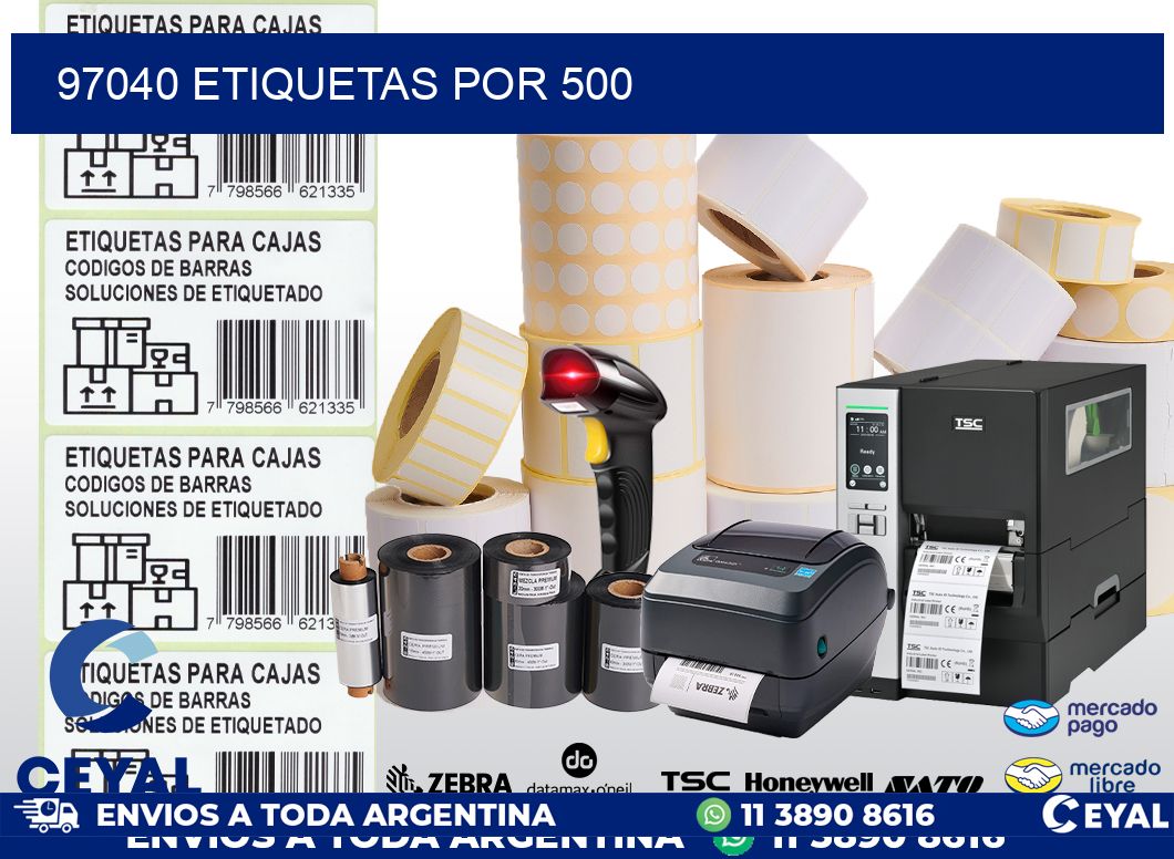 97040 ETIQUETAS POR 500