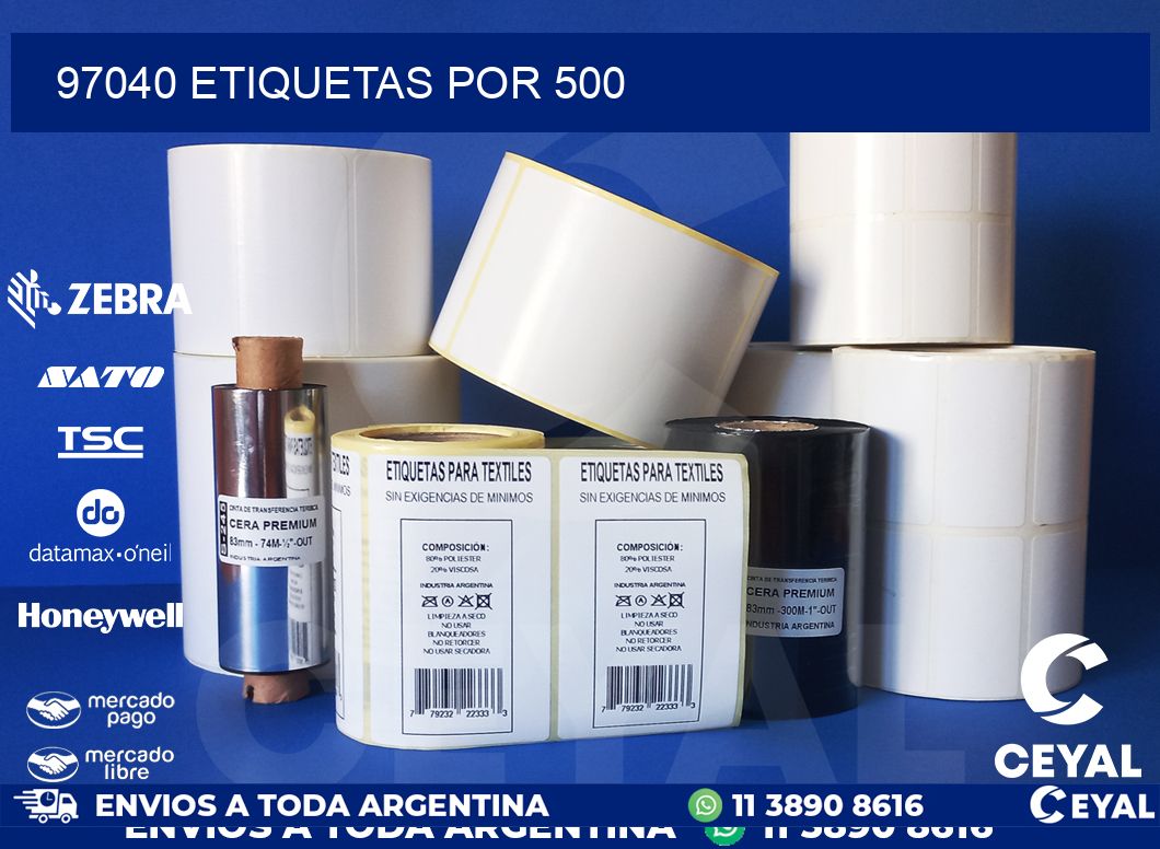 97040 ETIQUETAS POR 500