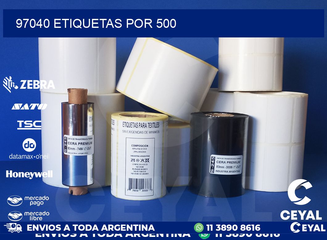97040 ETIQUETAS POR 500