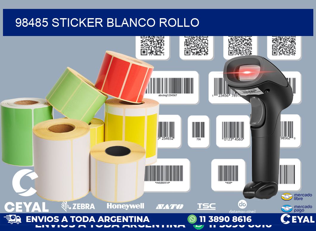 98485 sticker blanco rollo