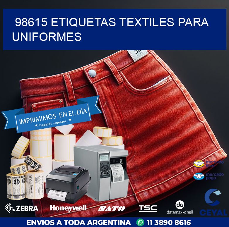 98615 ETIQUETAS TEXTILES PARA UNIFORMES