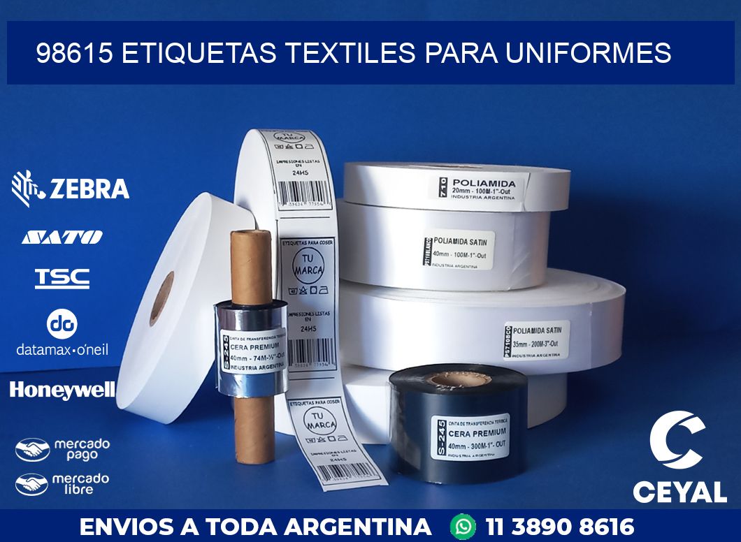 98615 ETIQUETAS TEXTILES PARA UNIFORMES