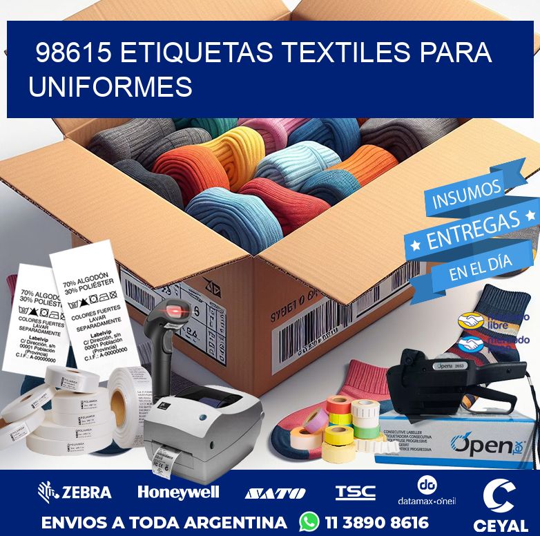 98615 ETIQUETAS TEXTILES PARA UNIFORMES