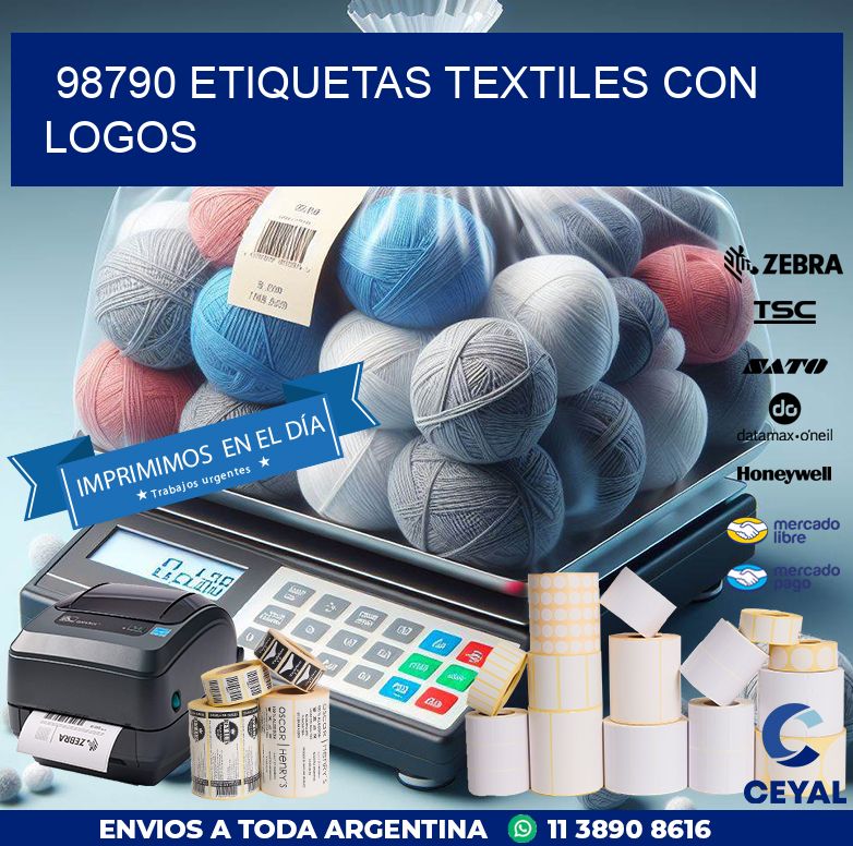 98790 ETIQUETAS TEXTILES CON LOGOS