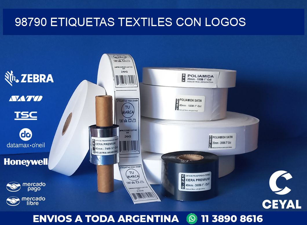 98790 ETIQUETAS TEXTILES CON LOGOS