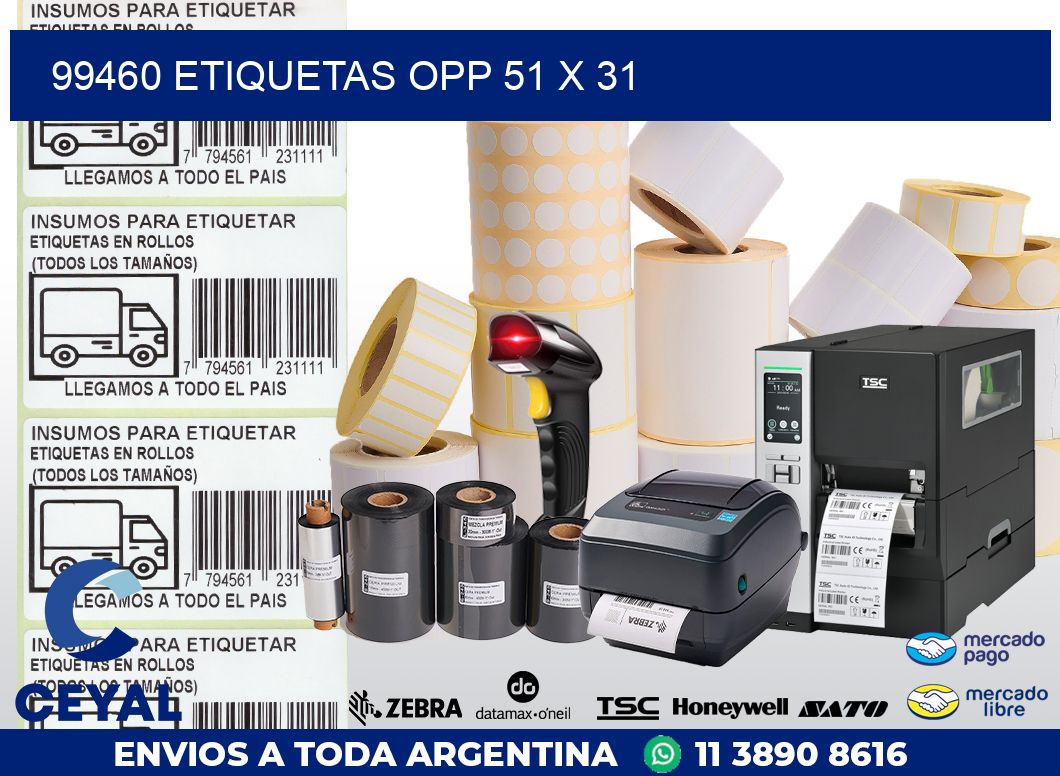 99460 ETIQUETAS OPP 51 X 31