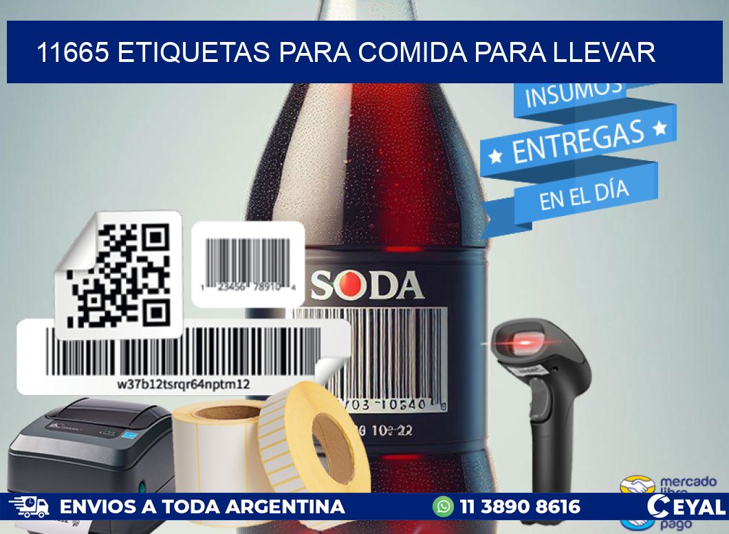 11665 ETIQUETAS PARA COMIDA PARA LLEVAR