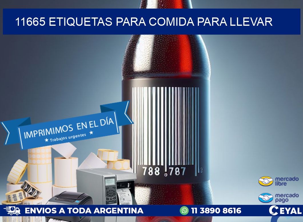 11665 ETIQUETAS PARA COMIDA PARA LLEVAR