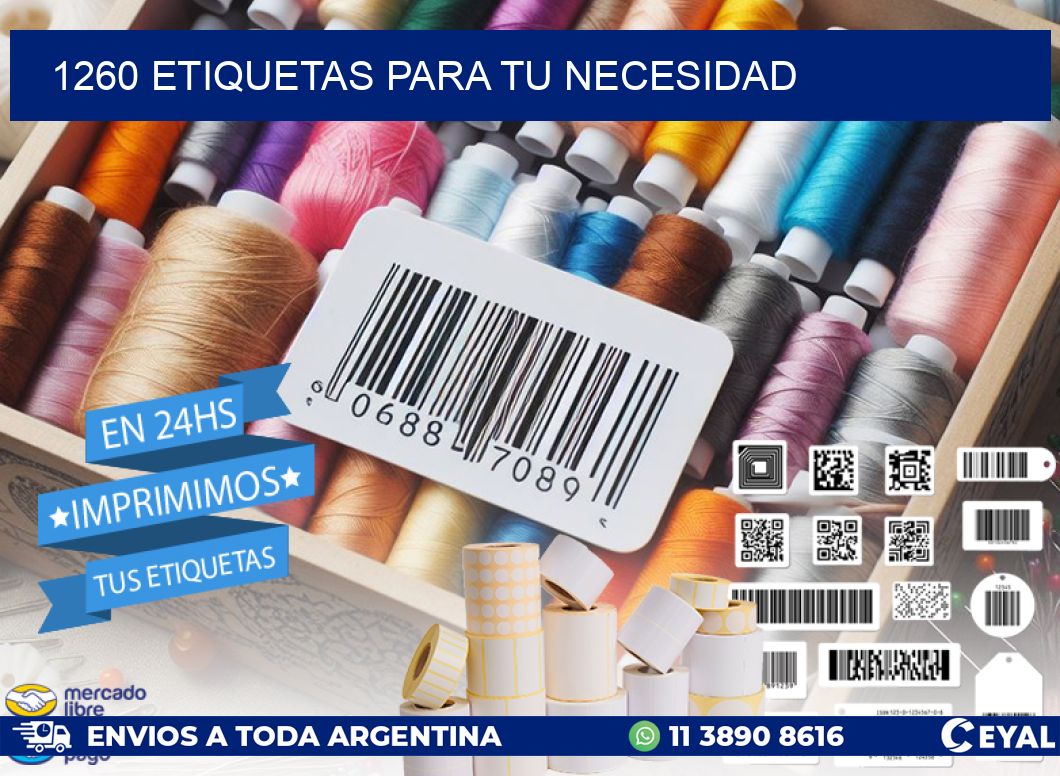 1260 ETIQUETAS PARA TU NECESIDAD