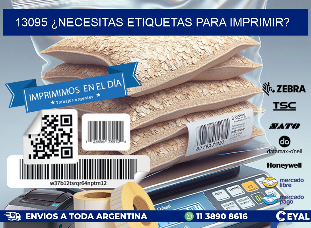 13095 ¿NECESITAS ETIQUETAS PARA IMPRIMIR?