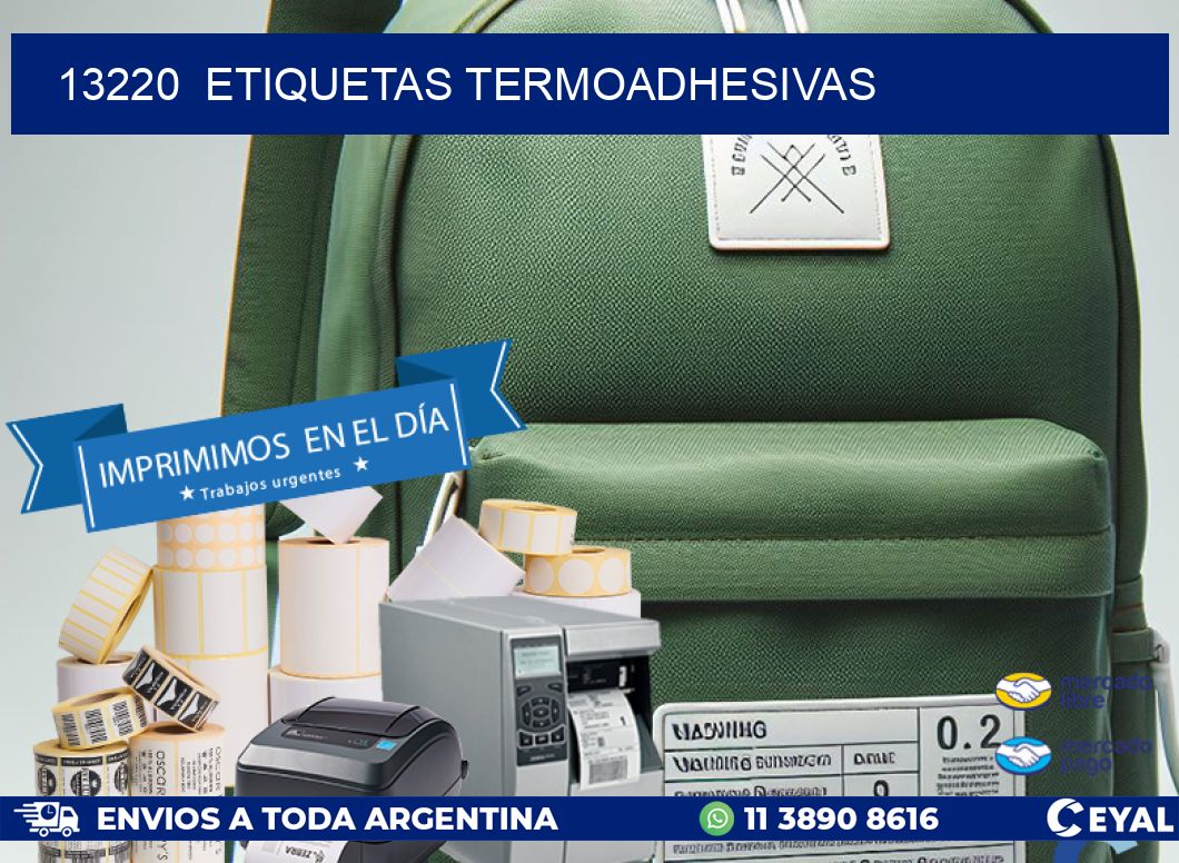 13220  ETIQUETAS TERMOADHESIVAS