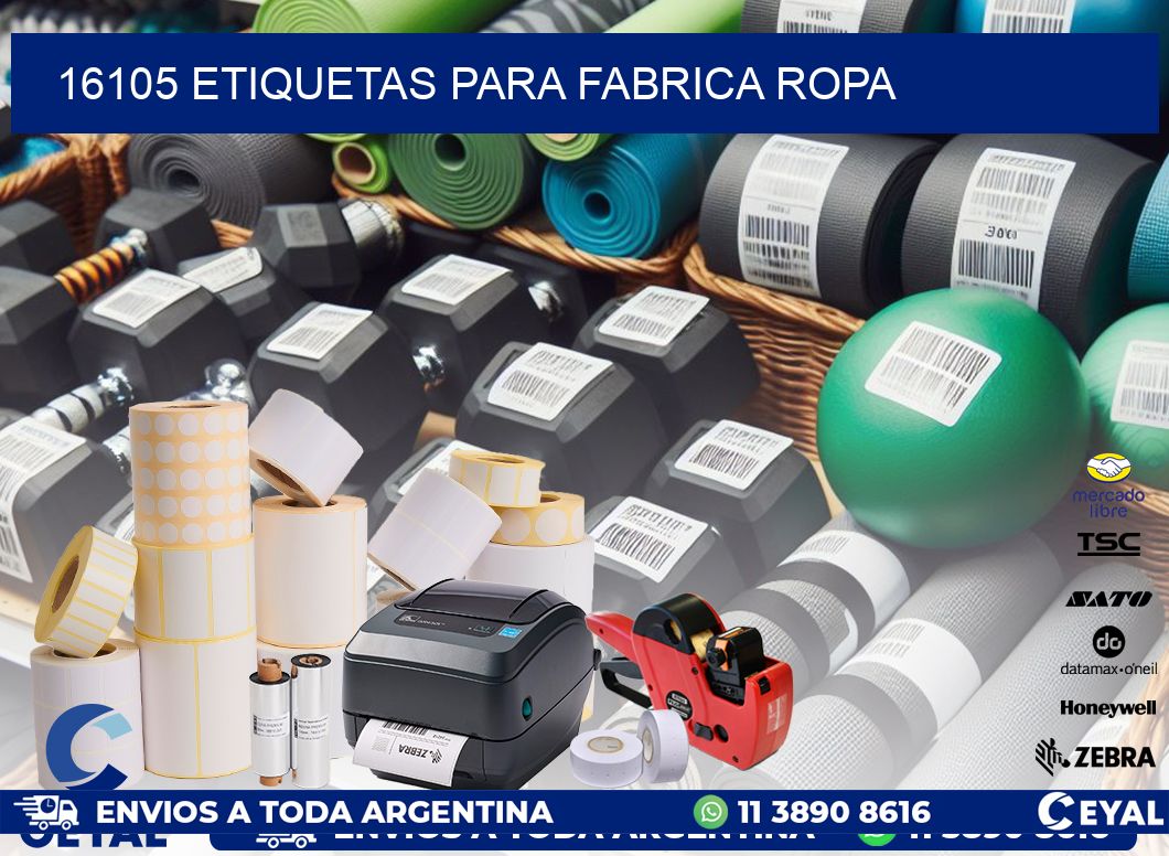 16105 ETIQUETAS PARA FABRICA ROPA