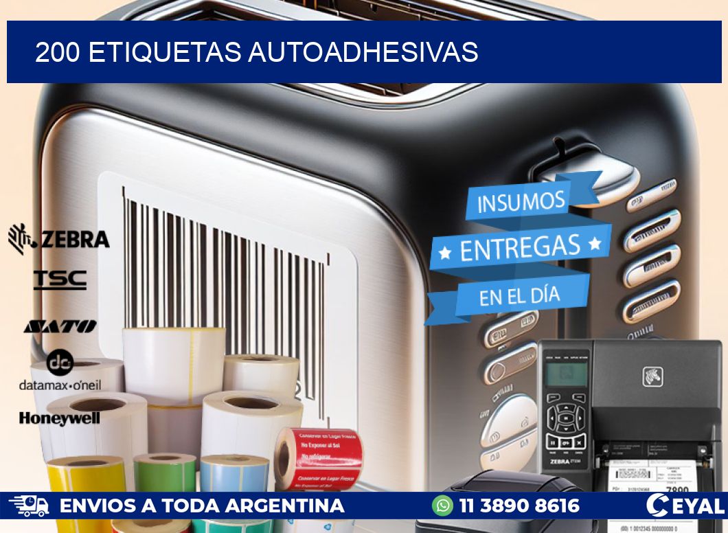 200 ETIQUETAS AUTOADHESIVAS