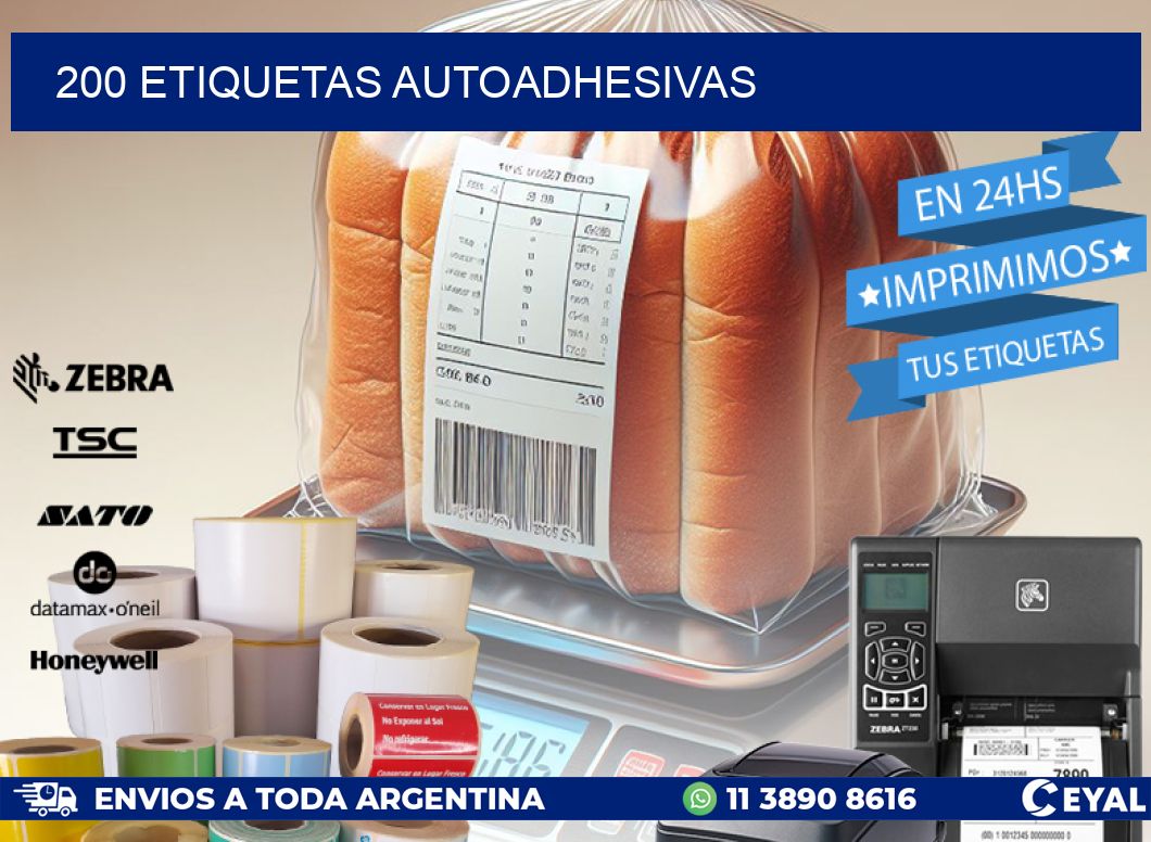 200 ETIQUETAS AUTOADHESIVAS