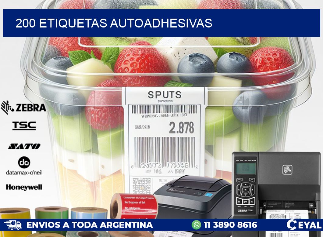 200 ETIQUETAS AUTOADHESIVAS