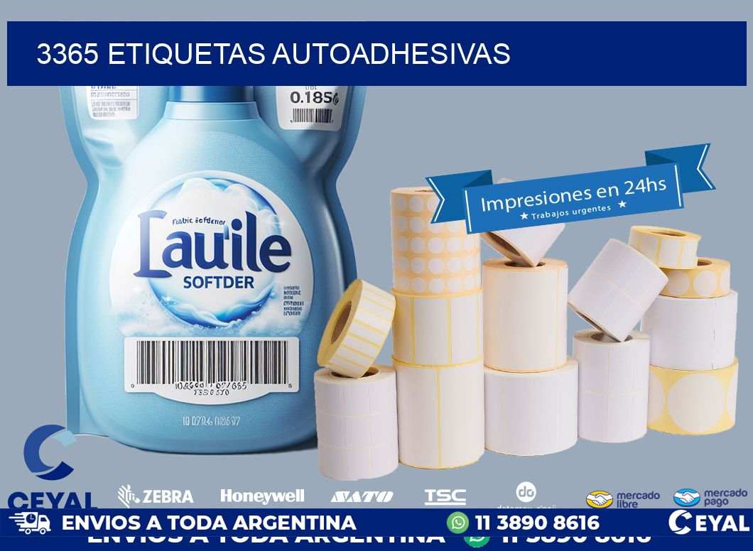 3365 ETIQUETAS AUTOADHESIVAS