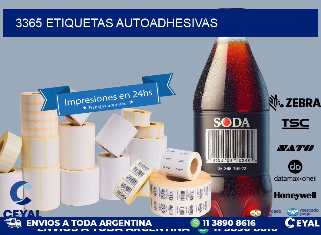 3365 ETIQUETAS AUTOADHESIVAS