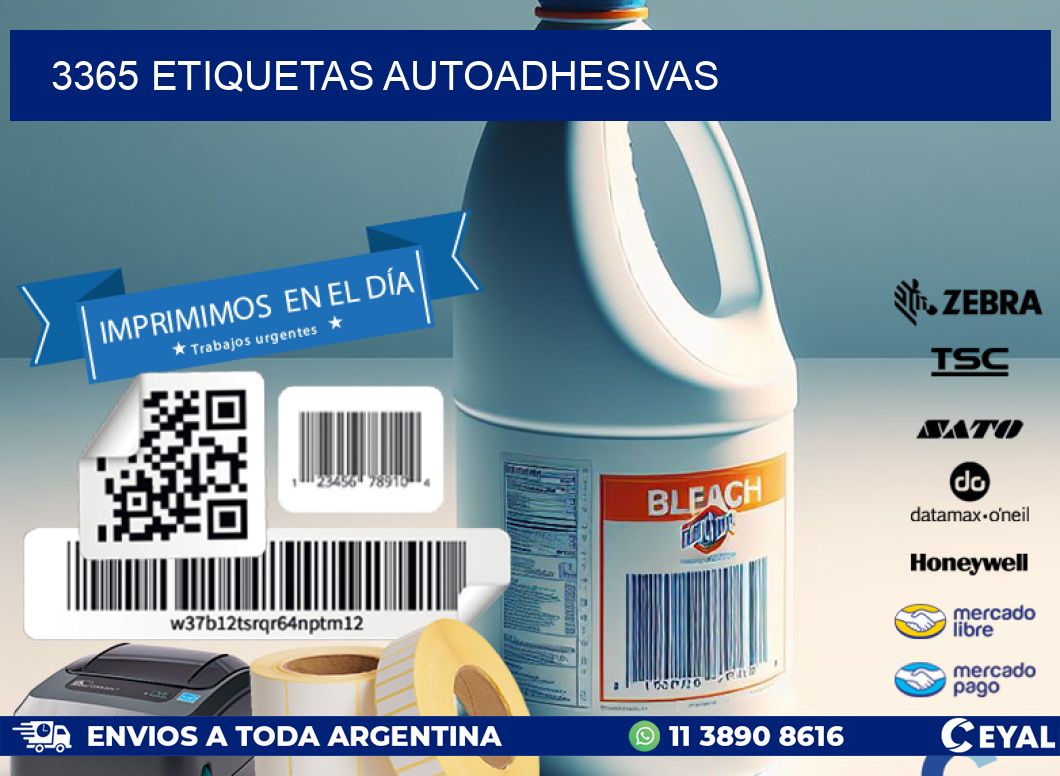 3365 ETIQUETAS AUTOADHESIVAS