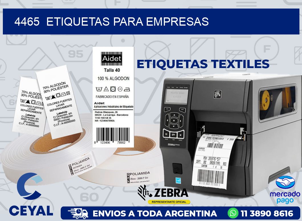 4465 ETIQUETAS PARA EMPRESAS