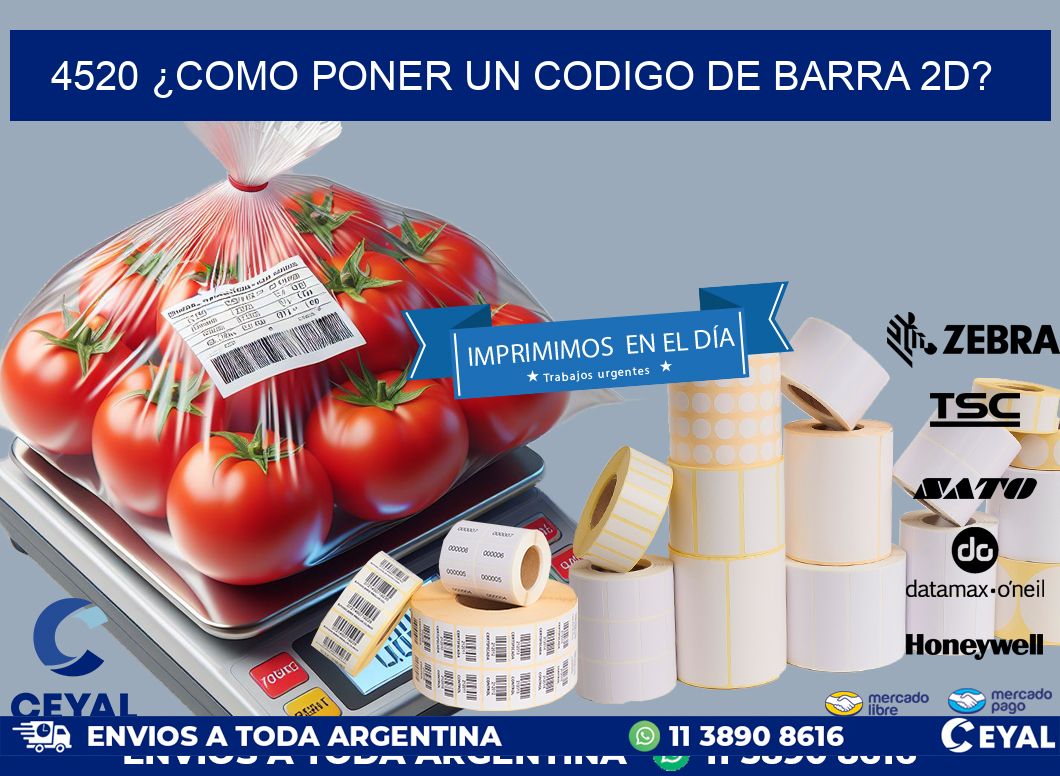 4520 ¿COMO PONER UN CODIGO DE BARRA 2D?