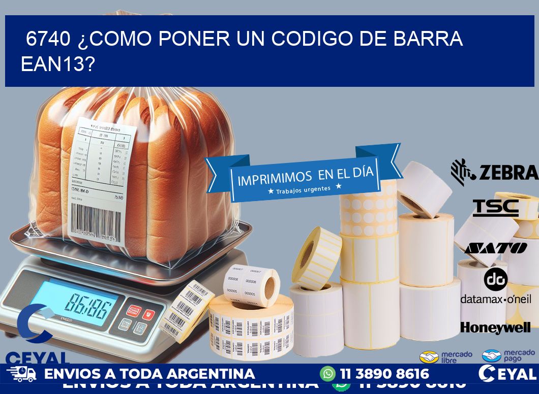 6740 ¿COMO PONER UN CODIGO DE BARRA  EAN13?