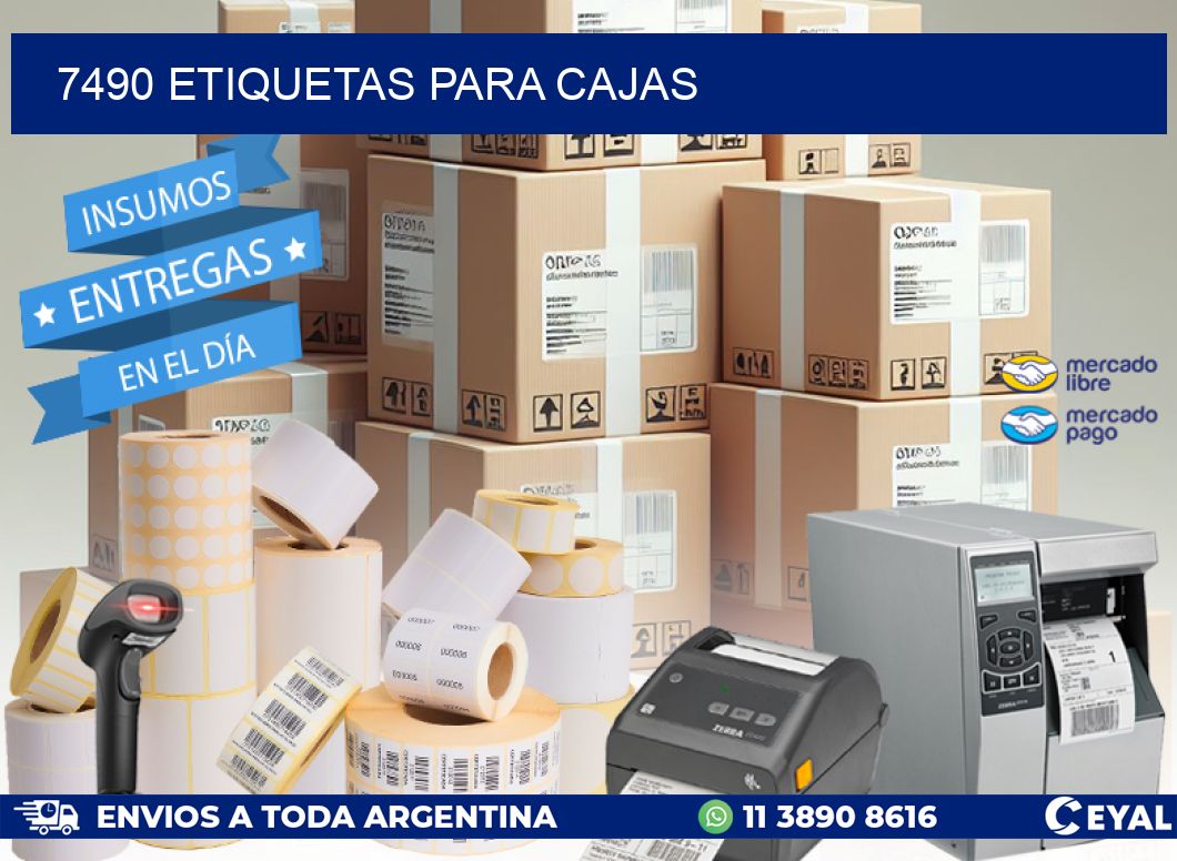 7490 ETIQUETAS PARA CAJAS
