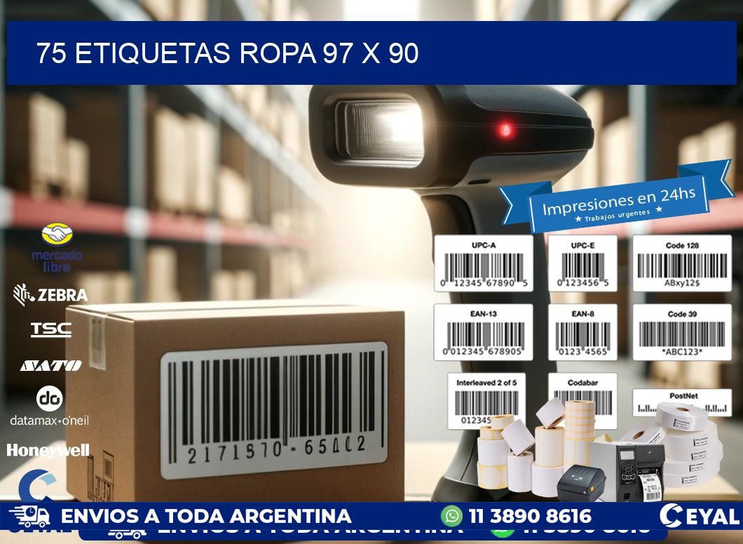 75 ETIQUETAS ROPA 97 x 90