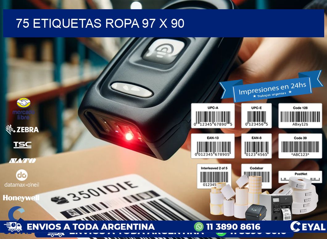 75 ETIQUETAS ROPA 97 x 90