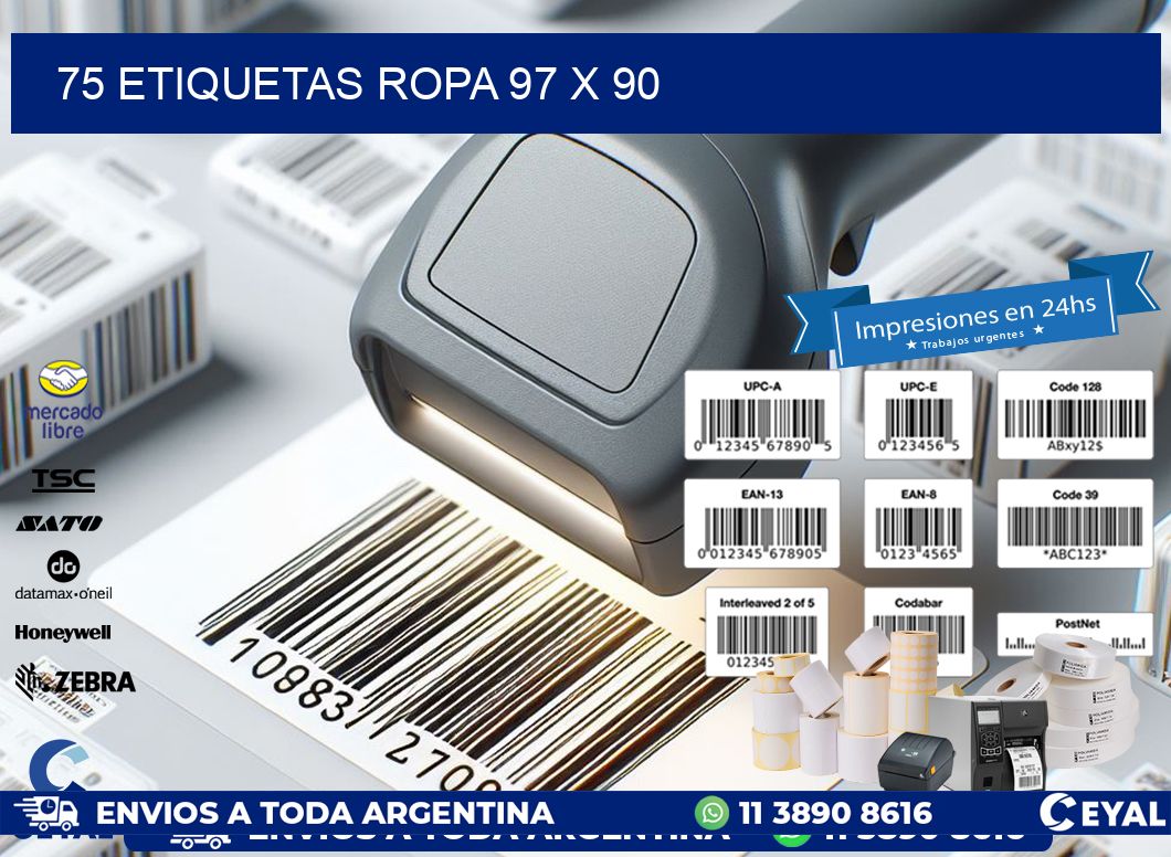 75 ETIQUETAS ROPA 97 x 90