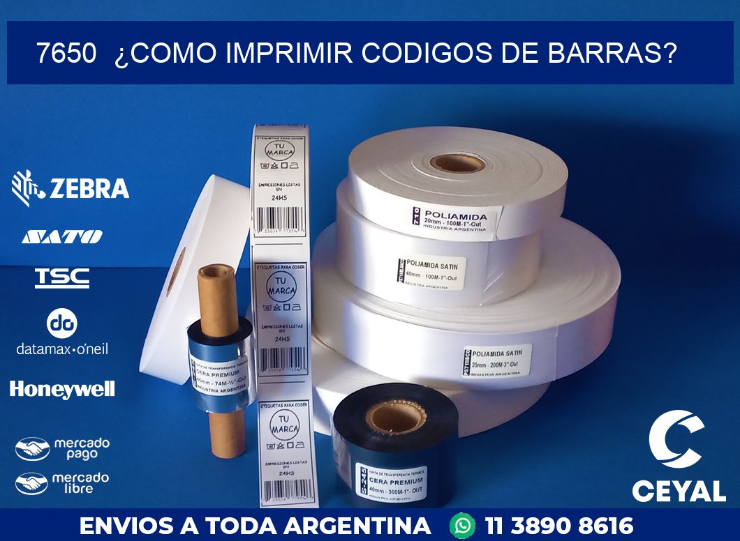 7650  ¿COMO IMPRIMIR CODIGOS DE BARRAS?