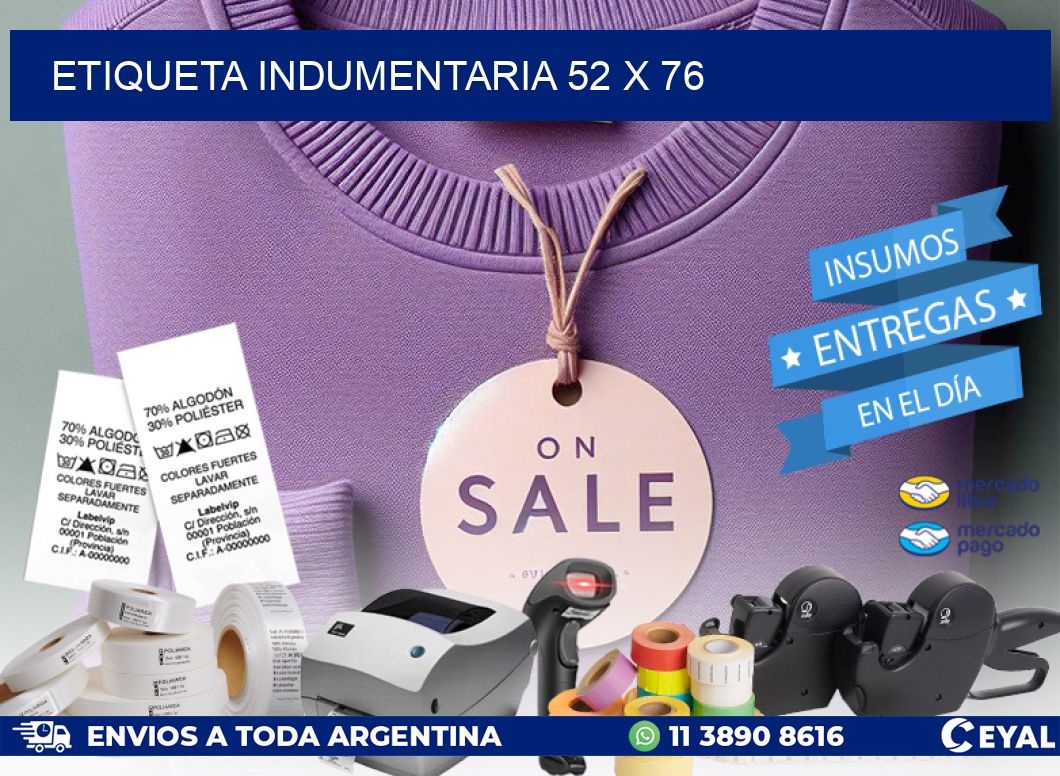 ETIQUETA INDUMENTARIA 52 x 76