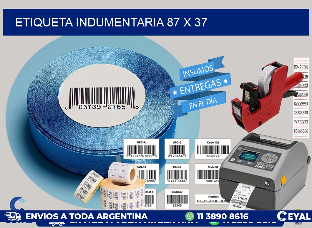 ETIQUETA INDUMENTARIA 87 x 37