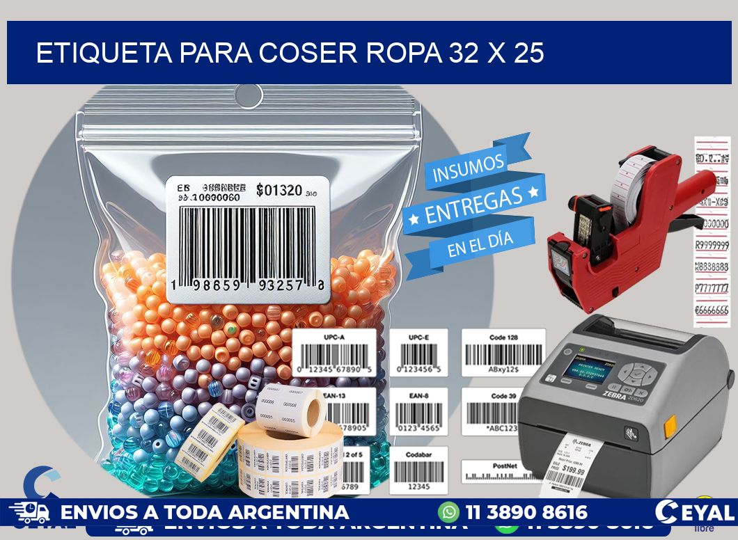 ETIQUETA PARA COSER ROPA 32 x 25