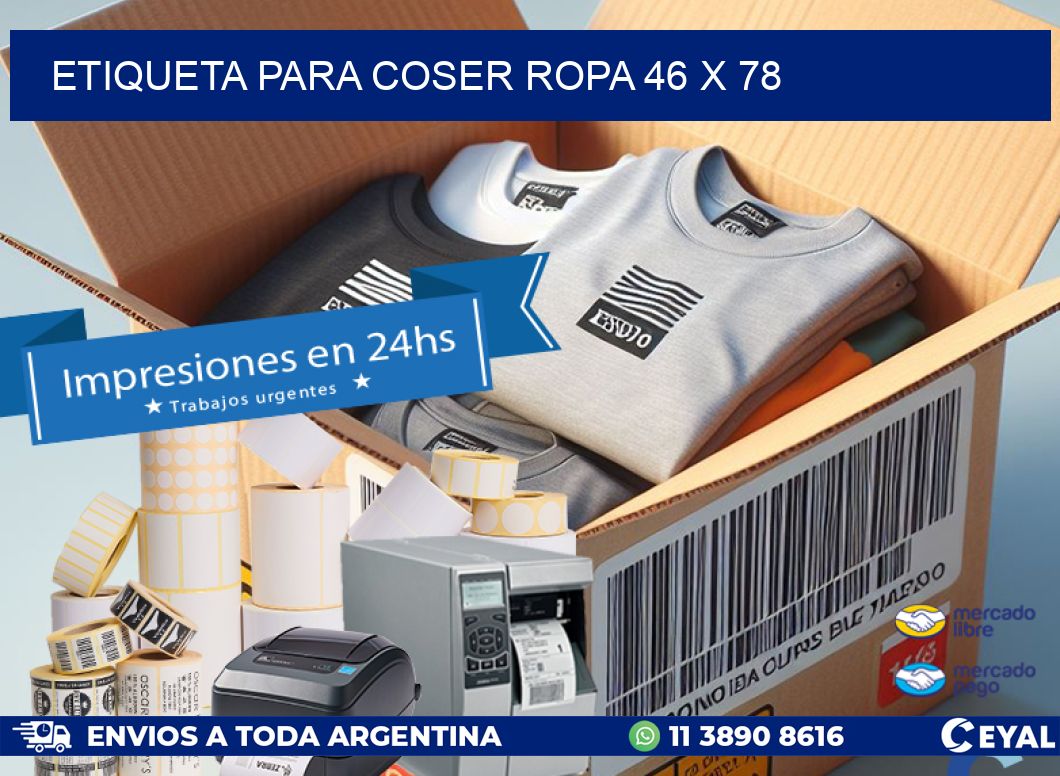 ETIQUETA PARA COSER ROPA 46 x 78