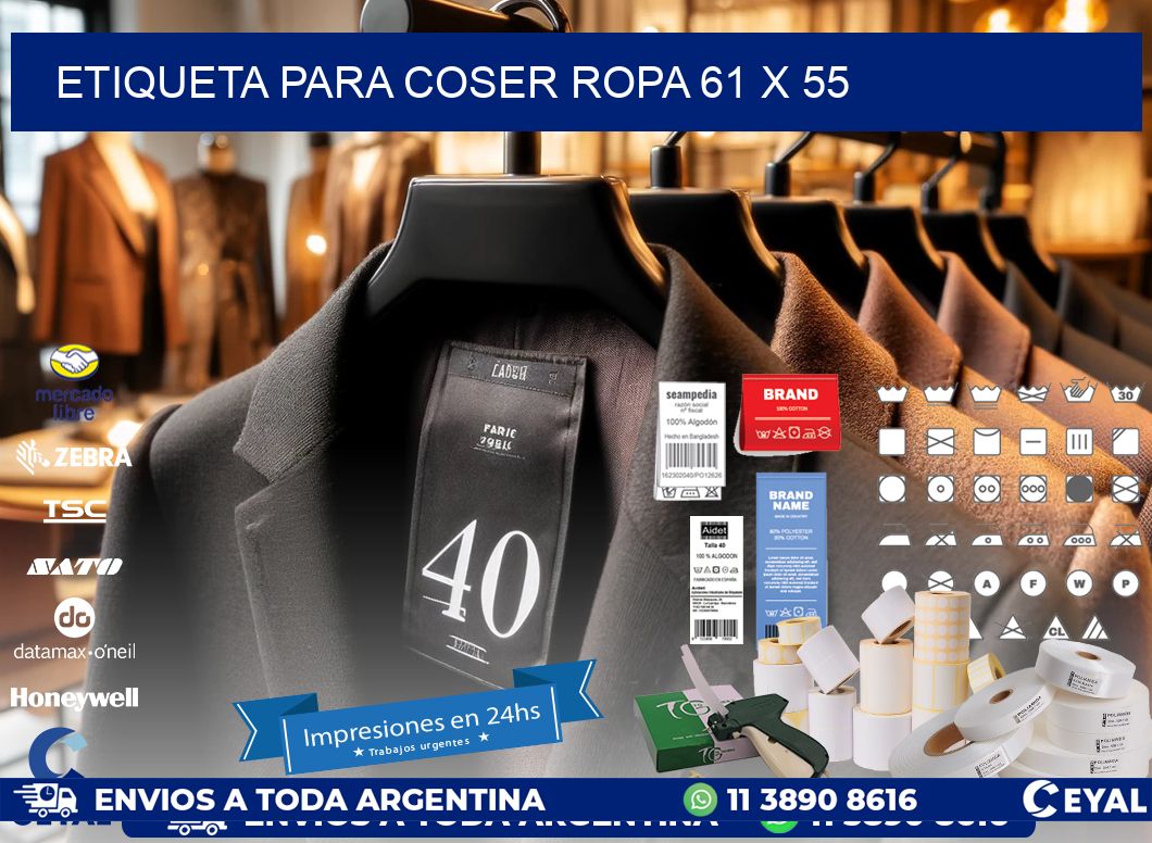 ETIQUETA PARA COSER ROPA 61 x 55