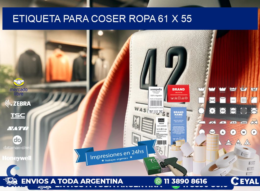 ETIQUETA PARA COSER ROPA 61 x 55