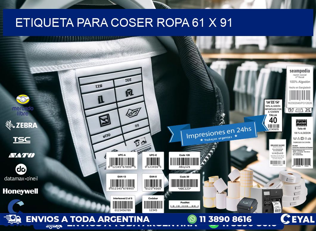 ETIQUETA PARA COSER ROPA 61 x 91