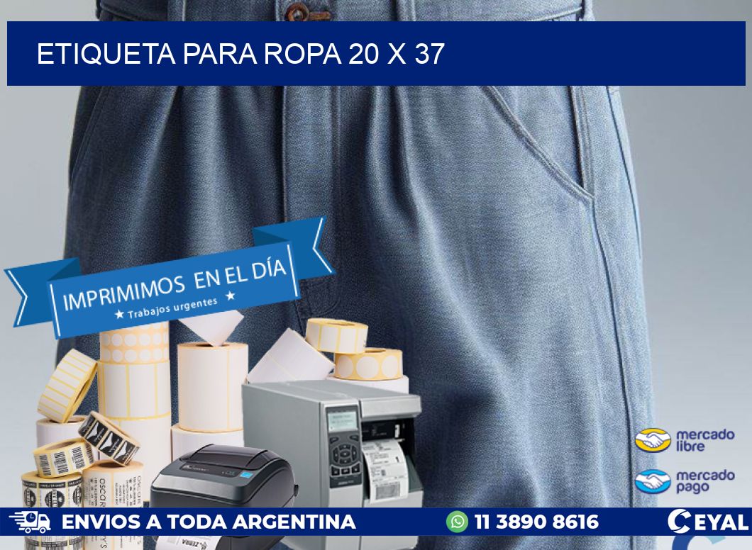 ETIQUETA PARA ROPA 20 x 37