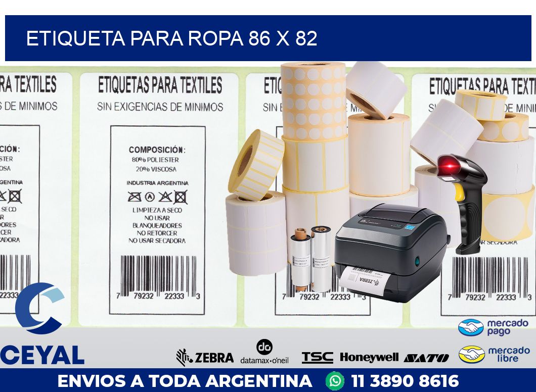 ETIQUETA PARA ROPA 86 x 82