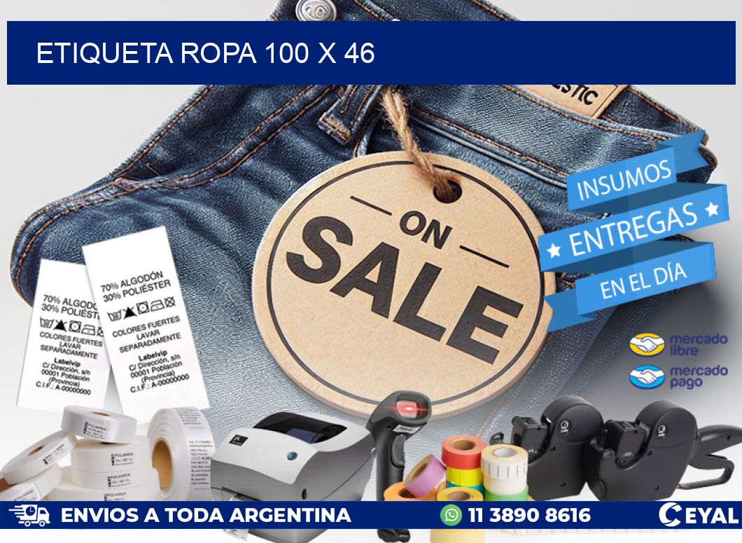 ETIQUETA ROPA 100 x 46