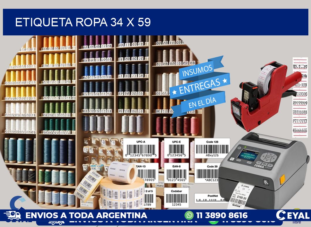 ETIQUETA ROPA 34 x 59