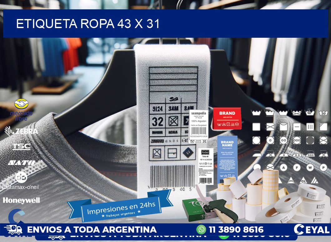 ETIQUETA ROPA 43 x 31