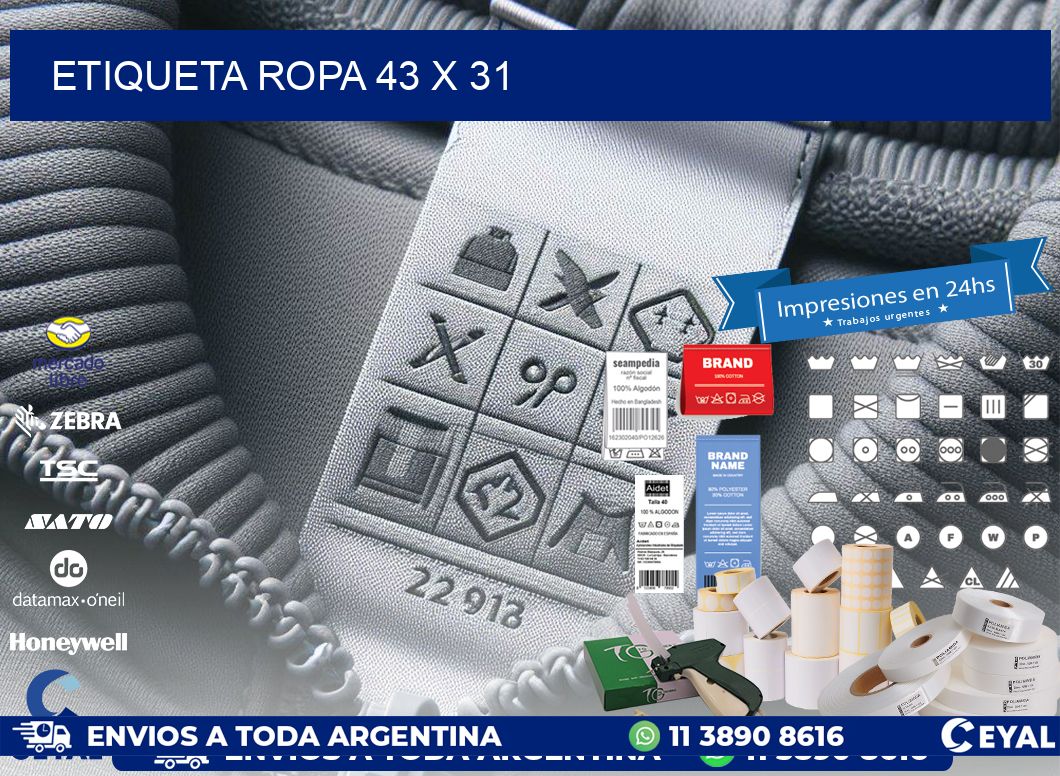 ETIQUETA ROPA 43 x 31