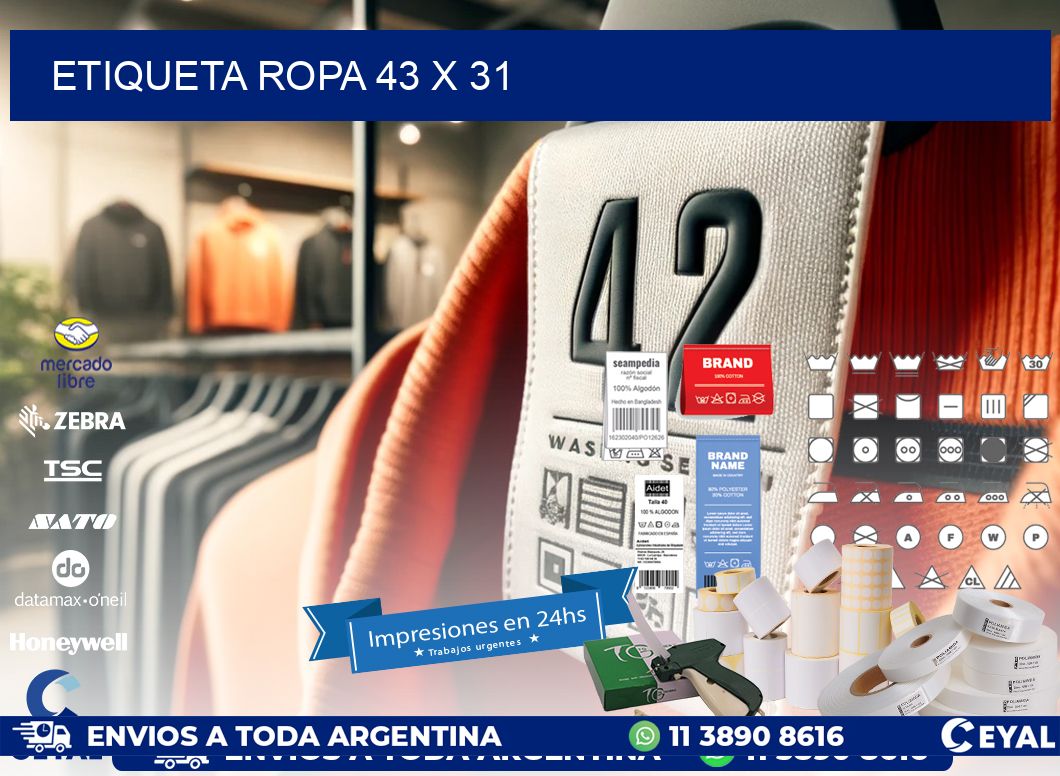 ETIQUETA ROPA 43 x 31